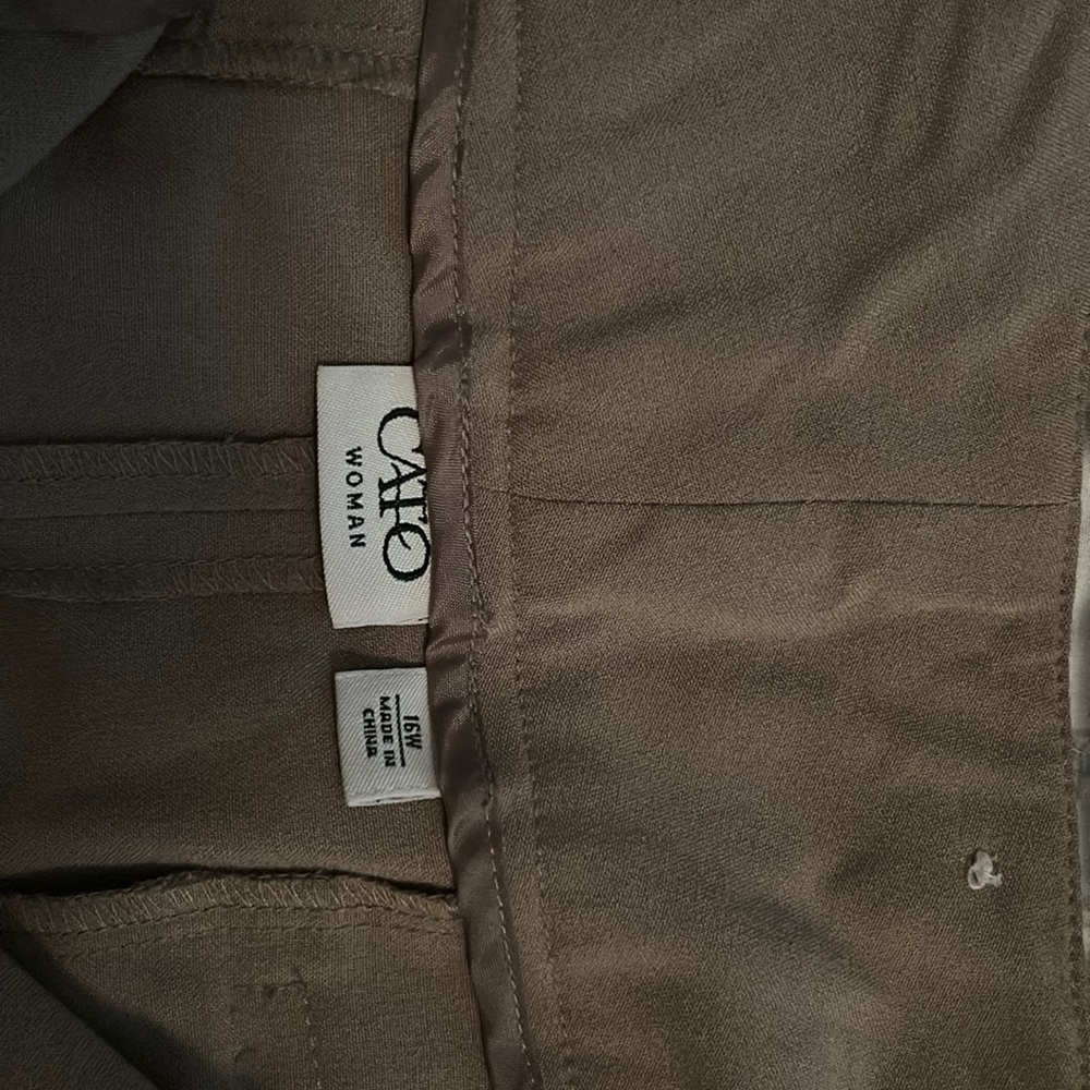 Tan dress pants.  Cato brand. Like new.